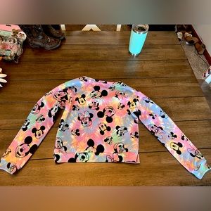 Disney Minnie/Mickey Mouse Tie-dye Sweatshirt girls size 7/8